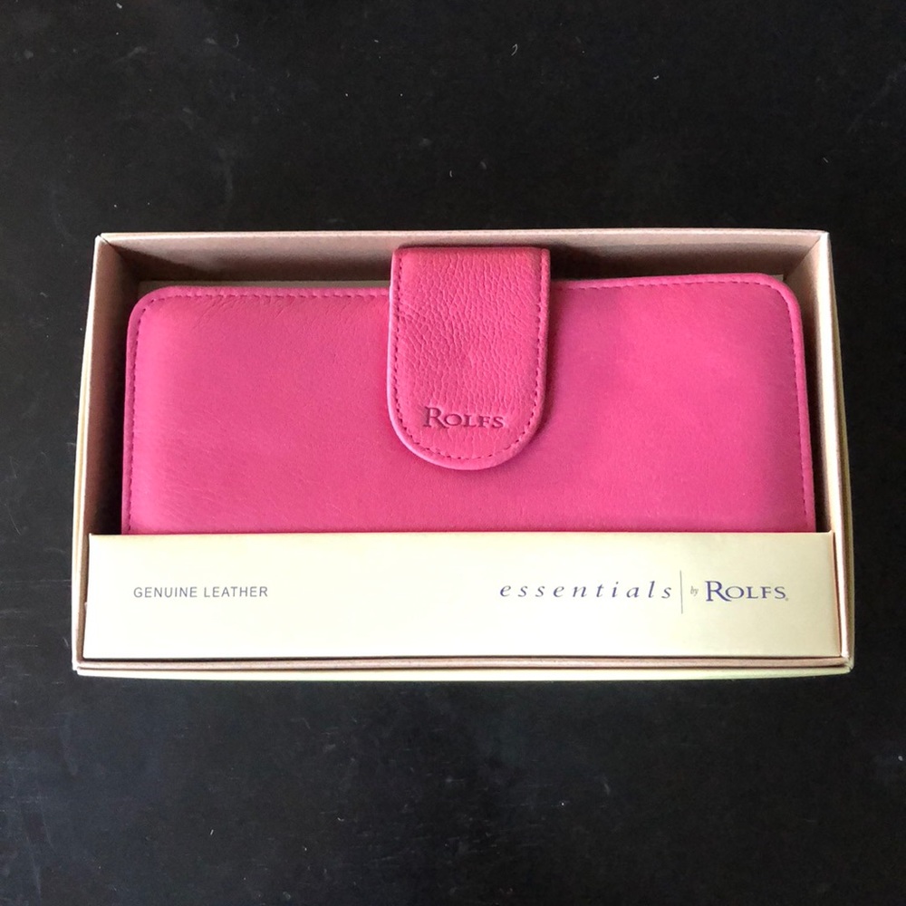 Rolfs pink leather wallet